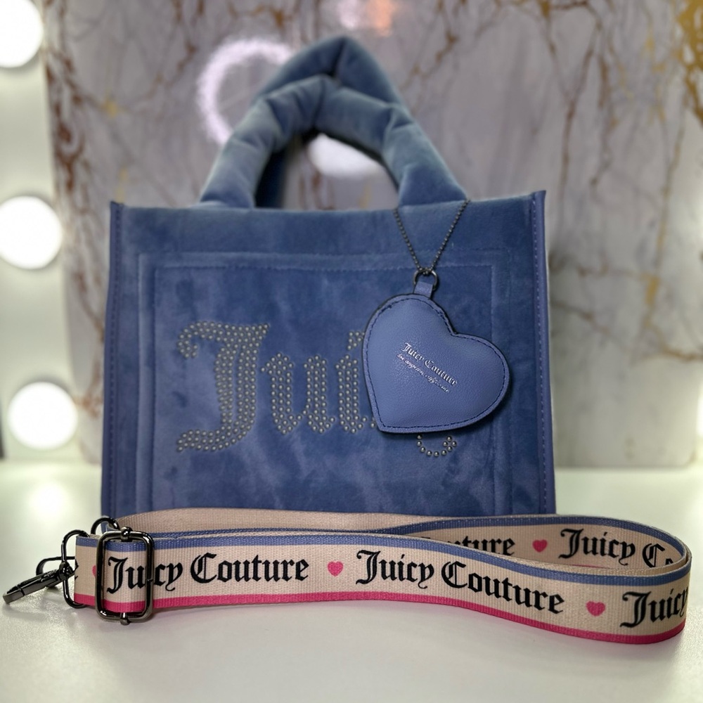 Juicy Couture Blue Velvet Tote Bag